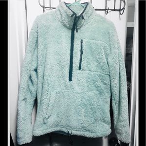 Victoria secret pink sage green pull over Sherpa rare